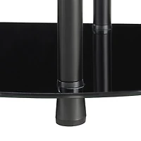 Convenience Concepts Design2go Glass Top Metal Console Table