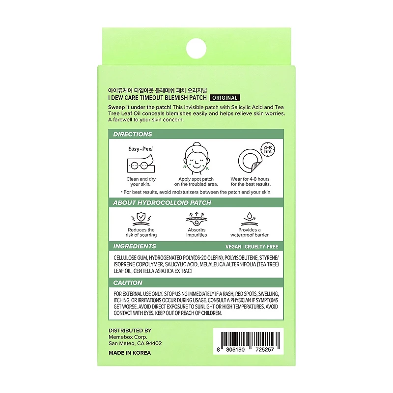 I Dew Care Timeout Blemish Patch Original