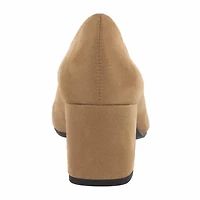 Easy Street Womens Proper Block Heel Pumps