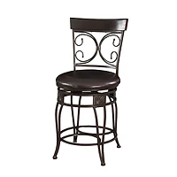Big and Tall Back to Back Scroll Bar Stool