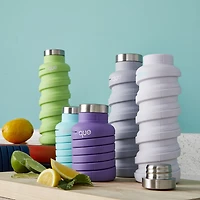 Que Collapsible Bpa Free Dishwasher Safe 20 Oz. Water Bottle