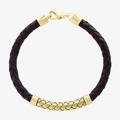 Effy Final Call Mens 14K Gold Over Silver Cord Bracelet