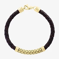Effy Final Call Mens 14K Gold Over Silver Cord Bracelet