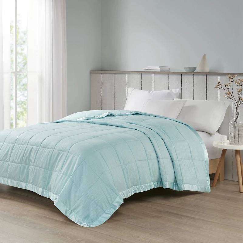 Madison Park Parkman Embossed Texture Oversized Down Alternative Blanket