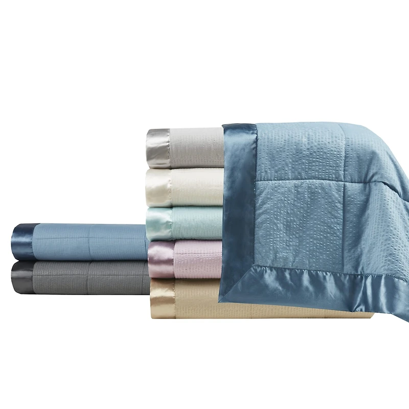 Madison Park Parkman Embossed Texture Oversized Down Alternative Blanket