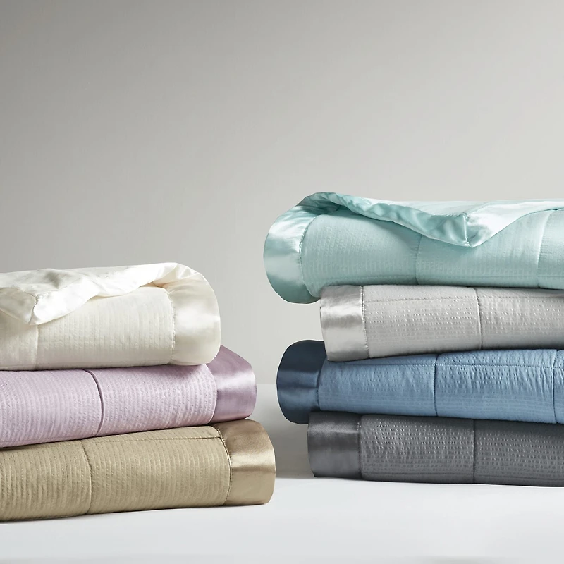 Madison Park Parkman Embossed Texture Oversized Down Alternative Blanket