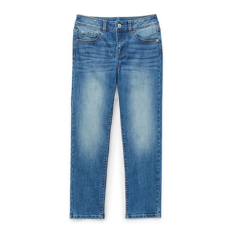 Thereabouts Little & Big Kid Girls Adjustable Waist Stretch Fabric Straight Leg Jean
