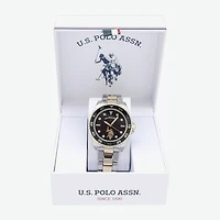 U.S. Polo Assn. Us Polo Assn. Mens Two Tone Strap Watch Usc80726jc