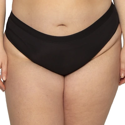 Curvy Couture Silky Smooth High Cut Brief Panty - 1364