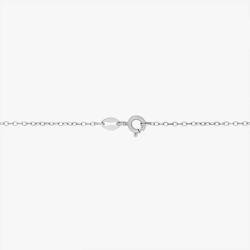 Mom Womens 7/8 CT. T.W. White Cubic Zirconia Sterling Silver Heart 18 Inch Pendant Necklace