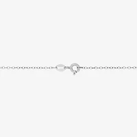 Mom Womens 7/8 CT. T.W. White Cubic Zirconia Sterling Silver Heart 18 Inch Pendant Necklace