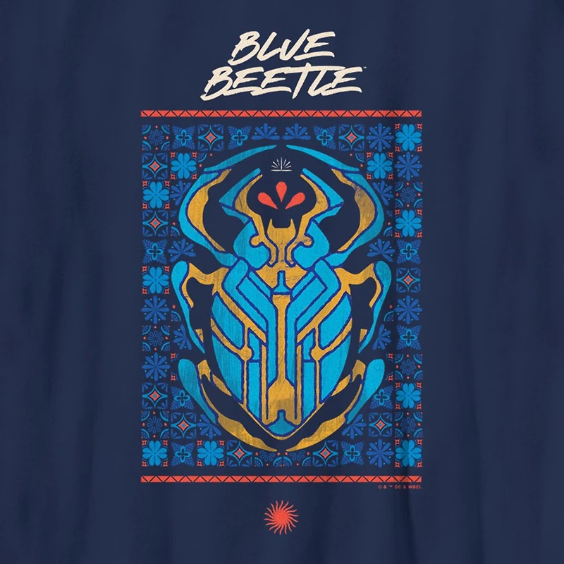 Little & Big Kid Boys Crew Neck Short Sleeve Regular Fit Blue Beetle Graphic T-Shirt