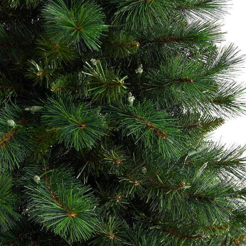 Nearly Natural Faux 5 Foot Pre-Lit Pine Christmas Tree