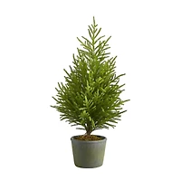 Nearly Natural Norfolk Island Faux 3 Foot Pine Christmas Tree
