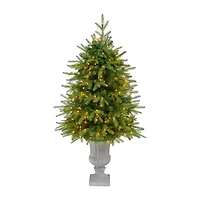 Nearly Natural Natural Look Faux 4 1/2 Foot Pre-Lit Fir Christmas Tree