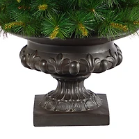 Nearly Natural Faux 3 1/2 Foot Pre-Lit Pine Christmas Tree
