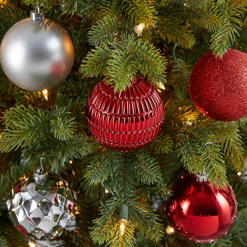 Nearly Natural Shatterproof Tree Red Box 40-pc. Christmas Ornament