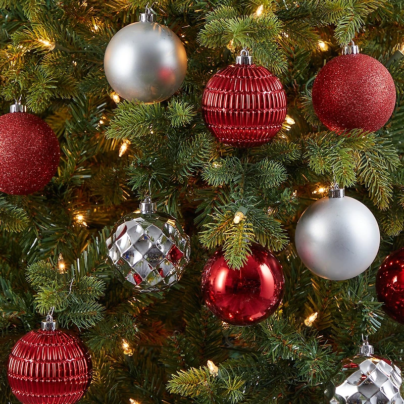 Nearly Natural Shatterproof Tree Red Box 40-pc. Christmas Ornament
