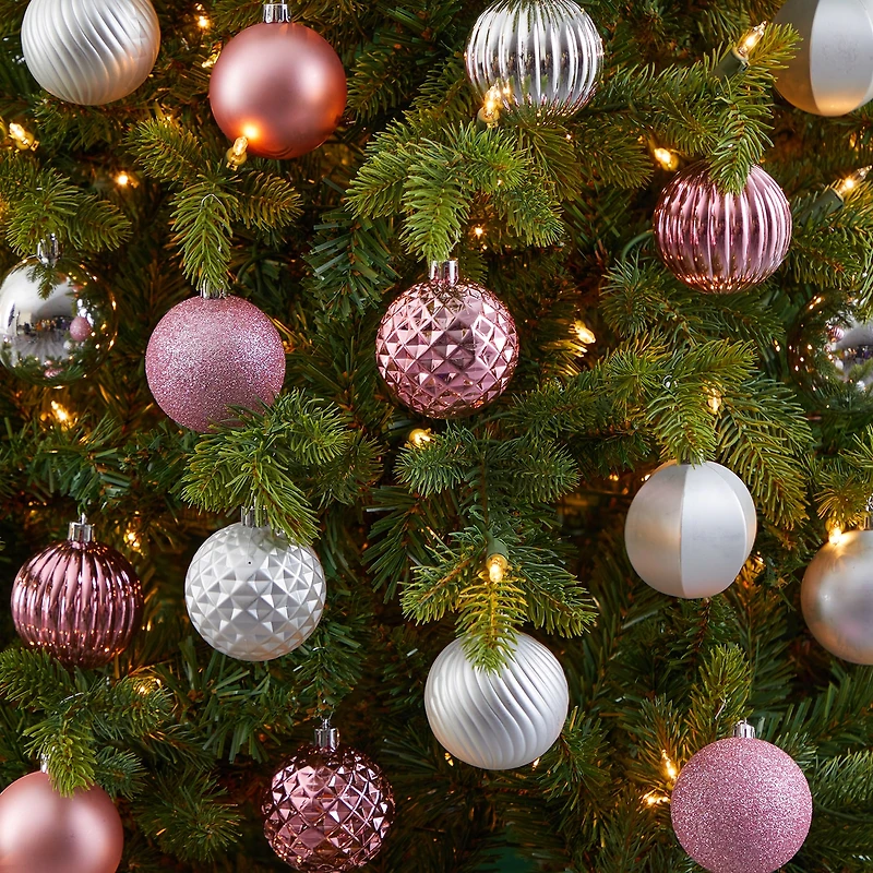 Nearly Natural Shatterproof Tree Pink Box 100-pc. Christmas Ornament