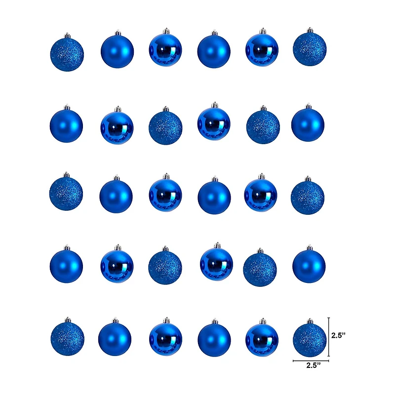 Nearly Natural 2.5in. Shatterproof Set 30-pc. Christmas Ornament