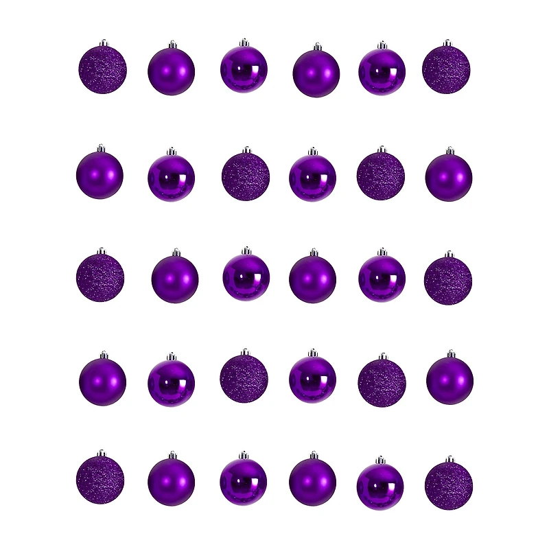Nearly Natural Holiday 2.5in. Shatterproof 30-pc. Christmas Ornament