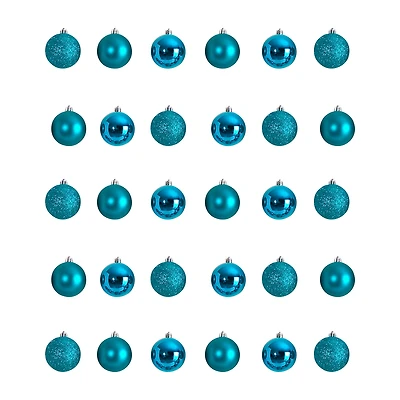 Nearly Natural Ct 2.5in. Shatterproof 30-pc. Christmas Ornament