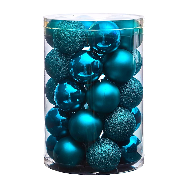 Nearly Natural Ct 2.5in. Shatterproof 30-pc. Christmas Ornament