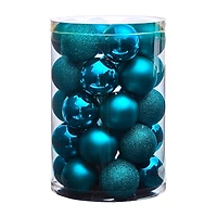 Nearly Natural Ct 2.5in. Shatterproof 30-pc. Christmas Ornament