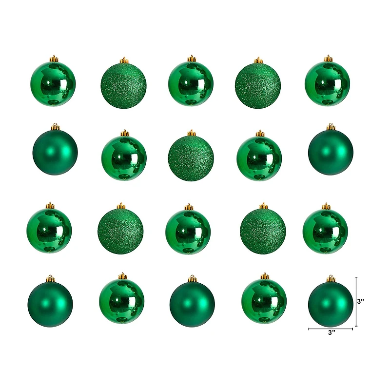 Nearly Natural 3" Shatterproof Set 20-pc. Christmas Ornament