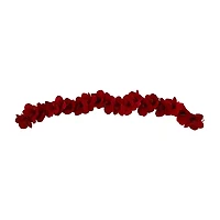Nearly Natural 5ft. Amaryllis Silk Christmas Indoor Garland