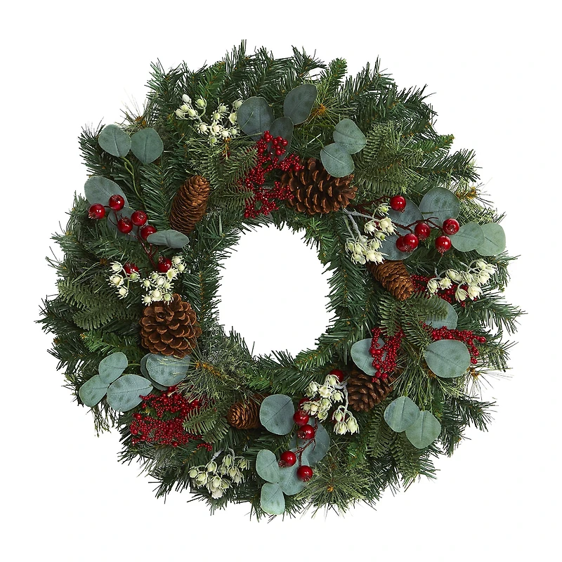 Nearly Natural Pine Artificial Wreath