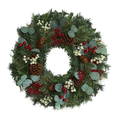 Nearly Natural Pine Artificial Wreath