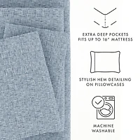 Casual Comfort™ Premium Ultra Soft Microfiber Chambray Sheet Sets