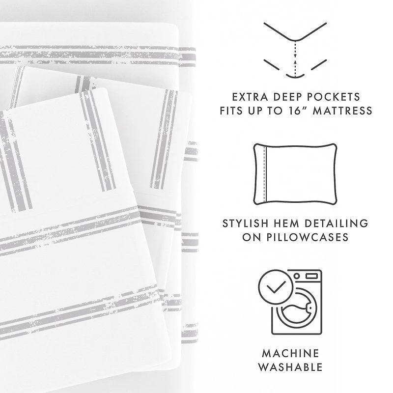 Casual Comfort™ Premium Ultra Soft Microfiber Pattern Sheet Sets