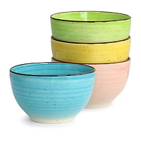 Elama Hudson 12-pc. Double Bowl Stoneware Dinnerware Set