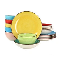 Elama -pc. Stoneware Dinnerware Set