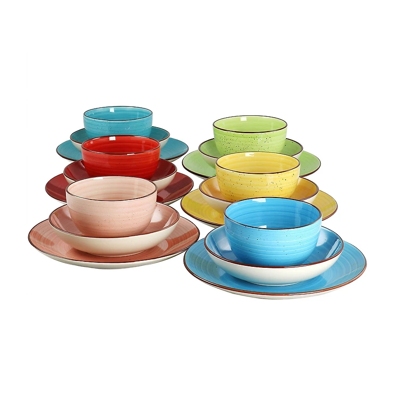 Elama -pc. Stoneware Dinnerware Set