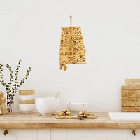 Totally Bamboo Destination State Shaped Serving and Cutting Board