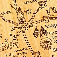 Totally Bamboo Destination State Shaped Serving and Cutting Board