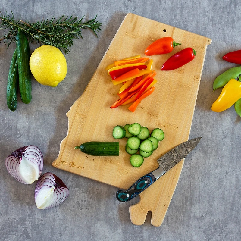 Totally Bamboo State Shaped Serving and Cutting Board Artwork by Fish Kiss