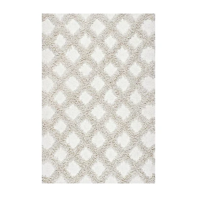 nuLoom Francene Diamond Trellis Shaggy RectangularRug