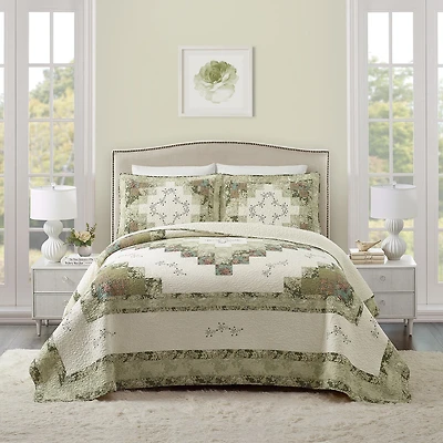 Laurel & Mayfair Alexis Floral Cotton Bedspread