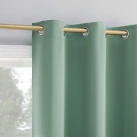 Sun Zero Riley Grommet Top Energy Saving Blackout Single Curtain Panel