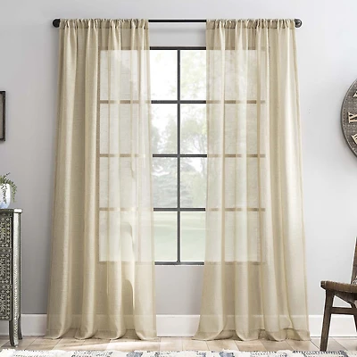 Archaeo Akari Rod Pocket Light-Filtering Single Curtain Panel