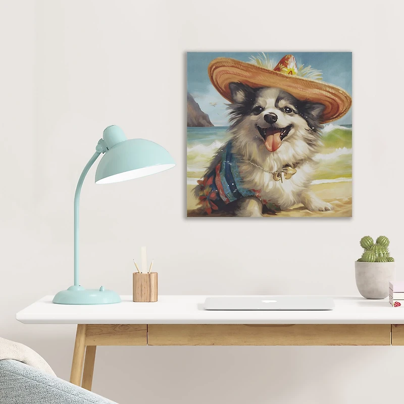 Madison Park 16 X 16 Beach Dogs Canvas Art