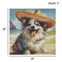 Madison Park 16 X 16 Beach Dogs Canvas Art