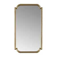 Madison Park 38 Adelaide Gold Scalloped Wood Wall Mount Rectangular Wall Mirror