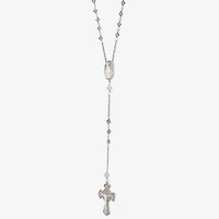 Womens Multi Color Shell Sterling Silver Butterfly 18 Inch Pendant Necklace