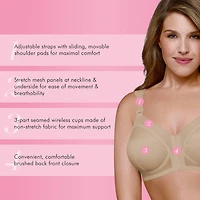 Exquisite Form Fully Full Coverage Unlined Wireless Bra 5100530