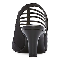 east 5th Neville Womens Round Peep Toe Block Heel Pumps